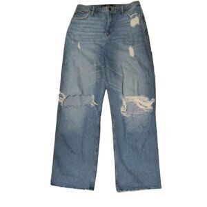 Vintage Hollister Womens Dad Jeans Distressed Baggy Relaxed Wide Leg 9R Grunge